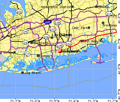 Massapequa, NY map