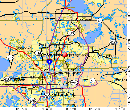 Casselberry, FL map