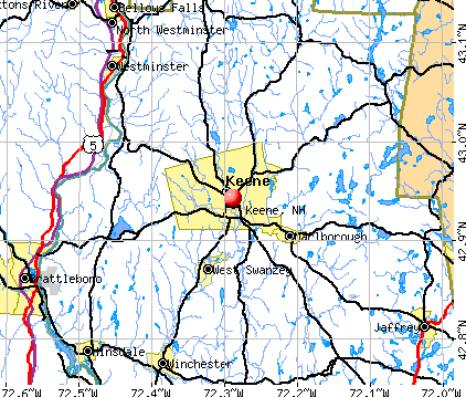 Keene, NH map