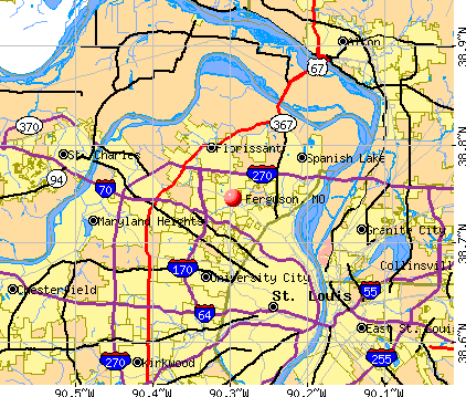 Ferguson, MO map