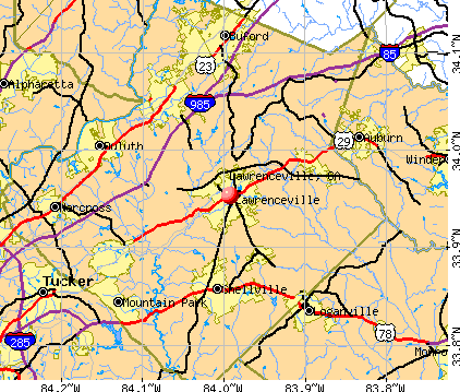 Lawrenceville, GA map