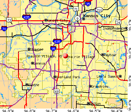 Prairie Village, KS map