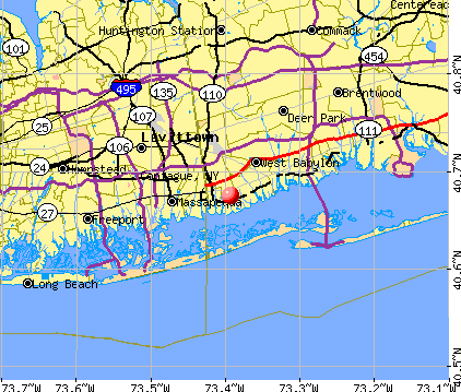 Copiague, NY map