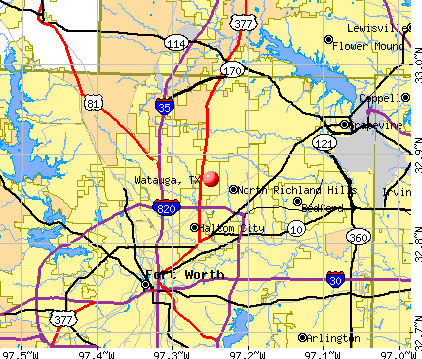 Watauga, TX map