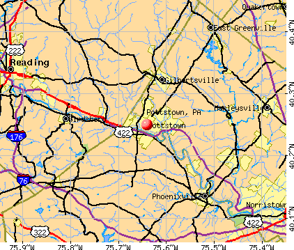 Pottstown, PA map