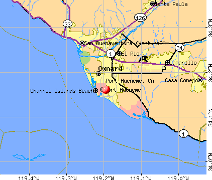 Port Hueneme, CA map
