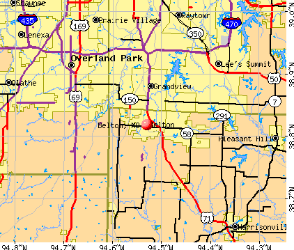 Belton, MO map