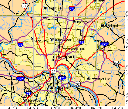 Norwood, OH map