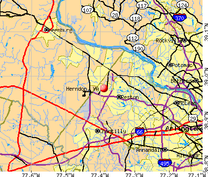 Herndon, VA map