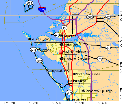 South Bradenton, FL map