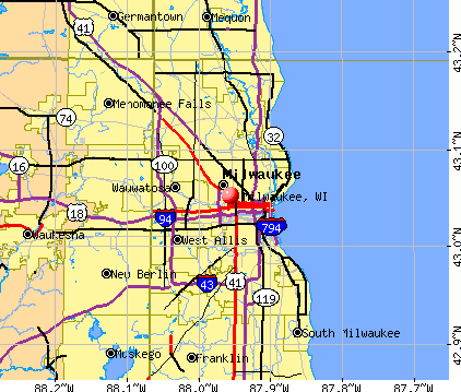 Milwaukee, WI map