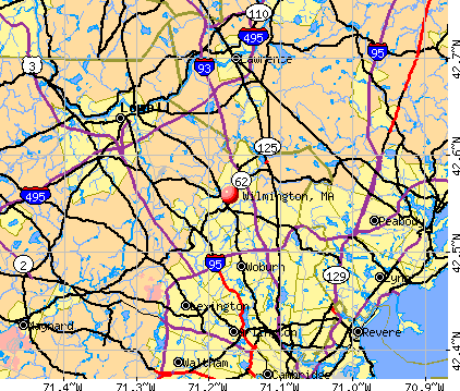 Wilmington, MA map