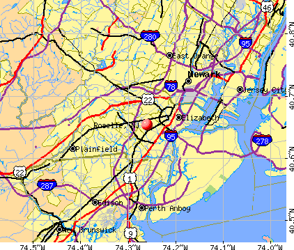 Roselle, NJ map