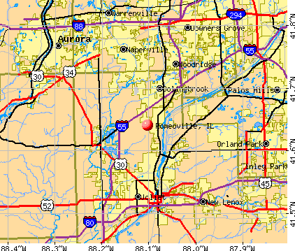 Romeoville, IL map
