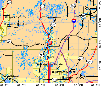 Land O Lakes Map Land O' Lakes, Florida (Fl 33559, 34638) Profile: Population, Maps, Real  Estate, Averages, Homes, Statistics, Relocation, Travel, Jobs, Hospitals,  Schools, Crime, Moving, Houses, News, Sex Offenders