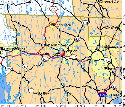Gardner, MA map