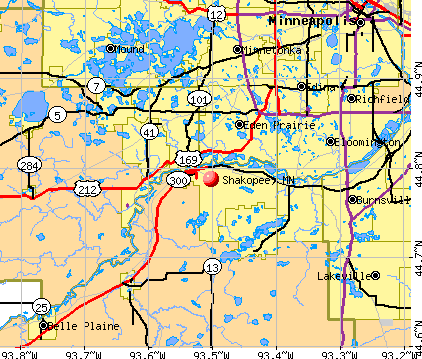 Shakopee, MN map