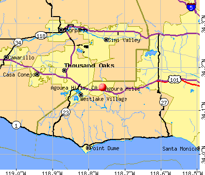 Agoura Hills, CA map