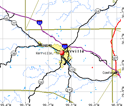 Kerrville, TX map