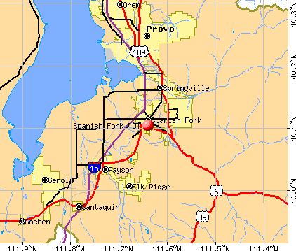 Spanish Fork, UT map