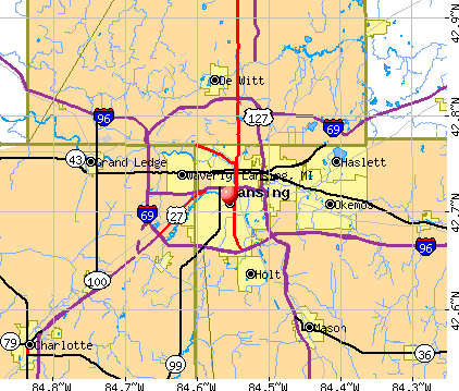Lansing, MI map