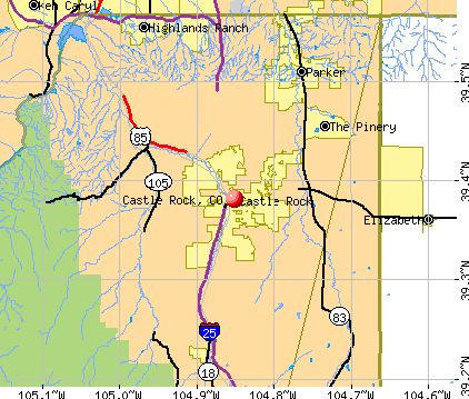 Castle Rock, CO map