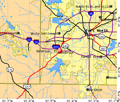 Benbrook, TX map
