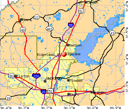 Ridgeland, MS map