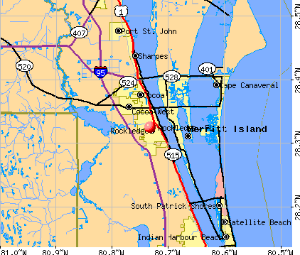 Rockledge, FL map