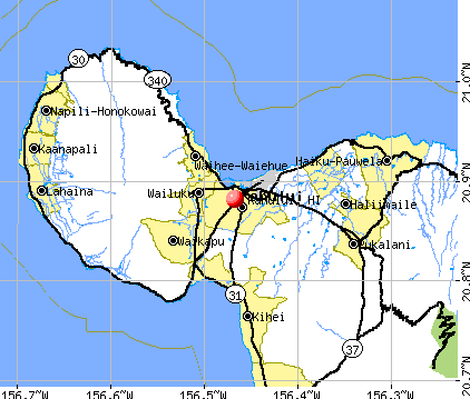 Kahului, HI map