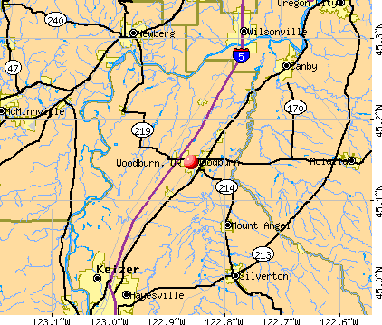 Woodburn, OR map