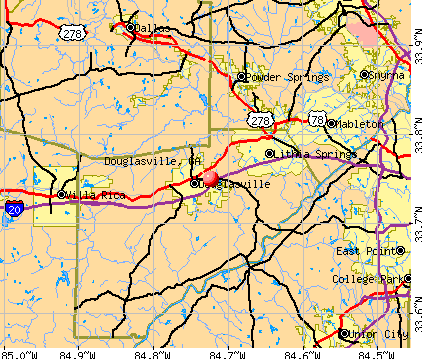 Douglasville Ga On Map Douglasville, Georgia (Ga) Profile: Population, Maps, Real Estate,  Averages, Homes, Statistics, Relocation, Travel, Jobs, Hospitals, Schools,  Crime, Moving, Houses, News, Sex Offenders