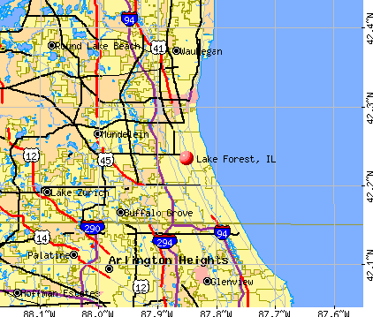 Lake Forest, IL map