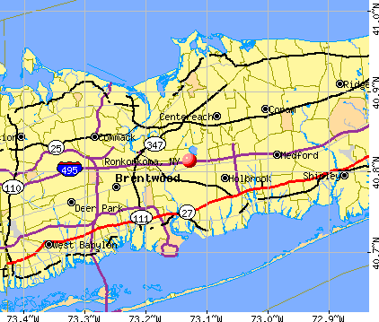 Ronkonkoma, NY map