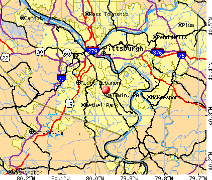 Baldwin, PA map