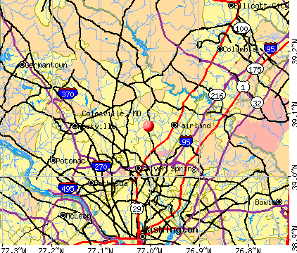 Colesville, MD map