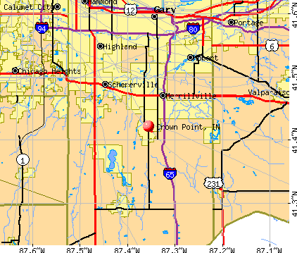 Crown Point, IN map