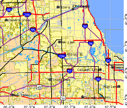 Alsip, IL map