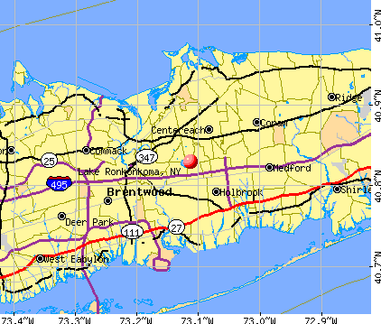 Lake Ronkonkoma, NY map