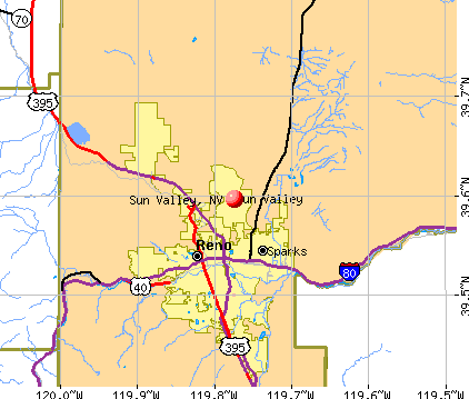 Sun Valley, NV map