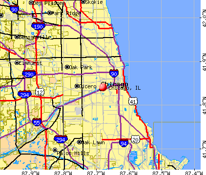 Chicago, IL map