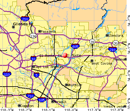 El Monte, CA map