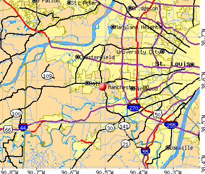 Manchester, MO map