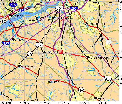 Glassboro, NJ map