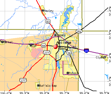 Abilene, TX map