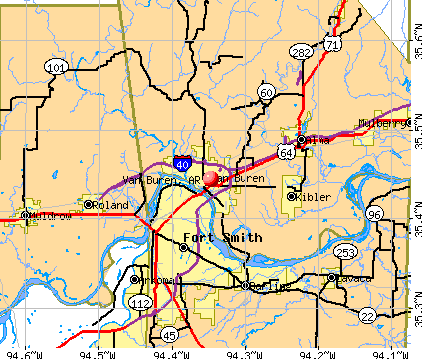 Van Buren, AR map