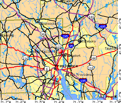 Central Falls, RI map