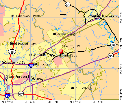 schertz tx zip code map Schertz Texas Tx 78154 Profile Population Maps Real Estate schertz tx zip code map