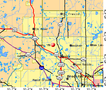 Ramsey, MN map