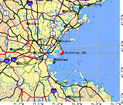 Winthrop, MA map
